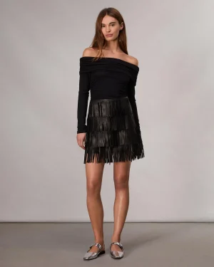 rag & bone Britney Leather Skirt-Women Dresses & Skirts