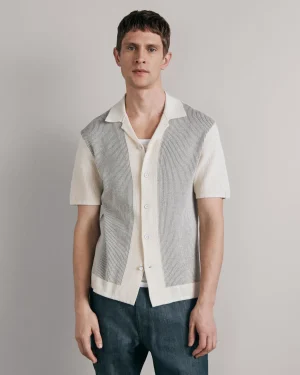 rag & bone Harvey Knit Camp Shirt- Shirts