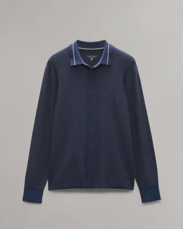 rag & bone Harvey Knit Shirt- Sweaters