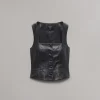 rag & bone Mariana Leather Vest-Women Shirts & Tops