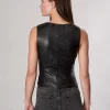 rag & bone Mariana Leather Vest-Women Shirts & Tops