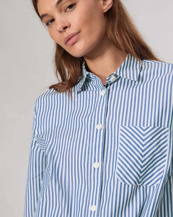 rag & bone Maxine Poplin Stripe Shirt-Women Shirts & Tops