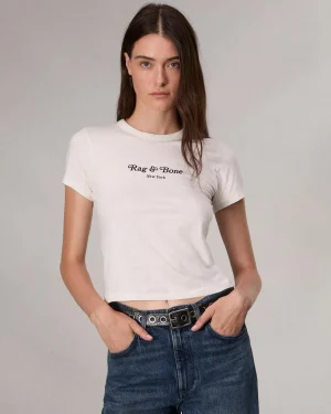 rag & bone Mini Script RB Tee-Women T-Shirts