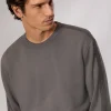 rag & bone Raw-Edge Cotton Sweatshirt- Sweatshirts