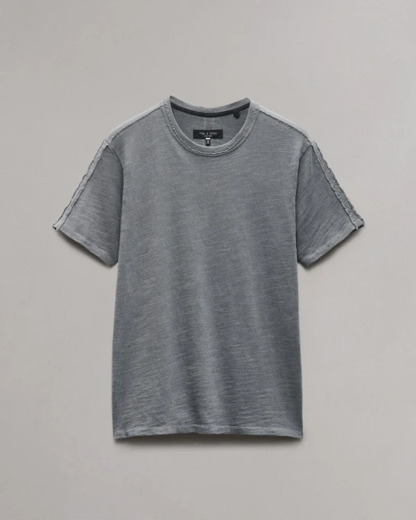 rag & bone Raw-Edge Flame Tee- T-Shirts & Henleys