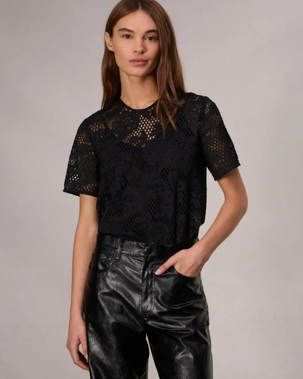 rag & bone Sammie Lace T-Shirt-Women Shirts & Tops