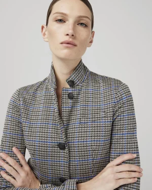 rag & bone Slade Cotton Plaid Blazer-Women Blazers & Vests