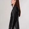 rag & bone Slade Long Leather Blazer-Women Blazers & Vests