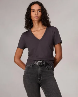 rag & bone The Slub V-Neck Tee-Women T-Shirts